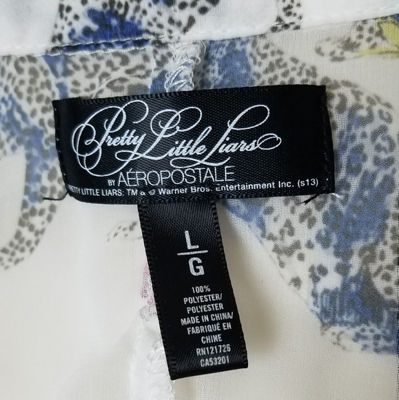 Pretty Little Liars by Aeropostle front tie sheer blouse size large - Picture 5 of 7